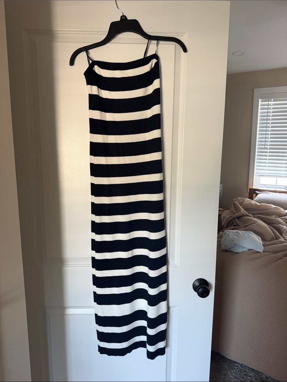 House of Harlow 1960 Black and White Strapless Maxi Dress